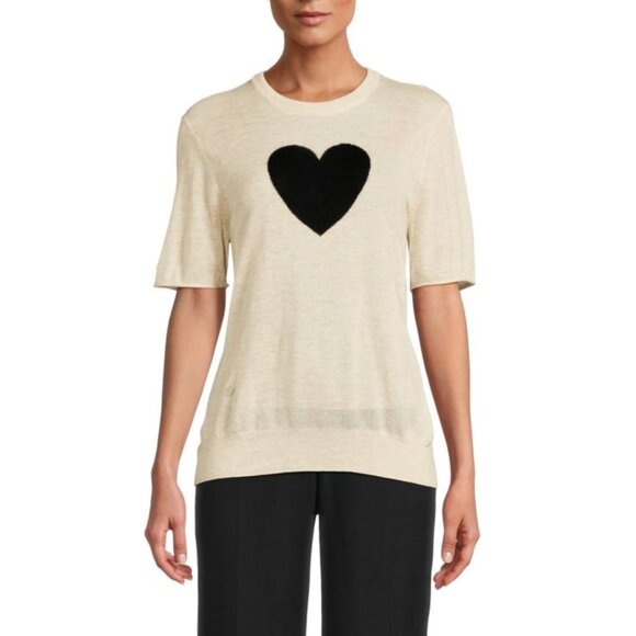Zadig & Voltaire Ida Heart Cashmere Top Size M - Picture 1 of 5